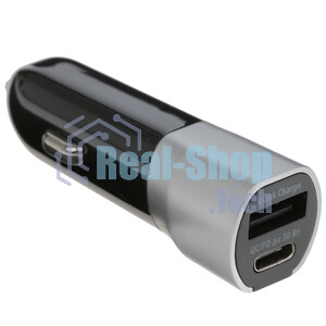 Автомобильное зарядное устройство Qumo PD (Charger 0080), Type C, черный
