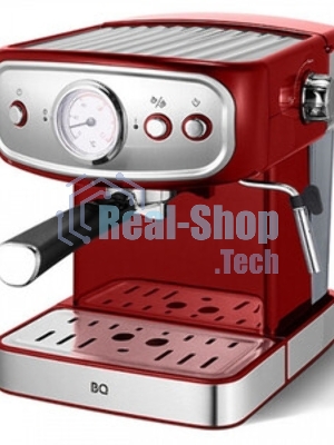 Кофеварка рожковая BQ CM1006 красный-стальной, исп. кофе - молотый, 1,5 л, 850 Вт, 15 бар