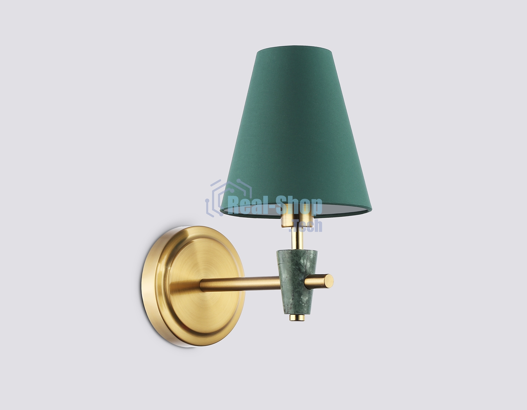 Настенный светильник Ambrella light LH75055 BS/GN латунь/зеленый E14 max 40W 230*140*270