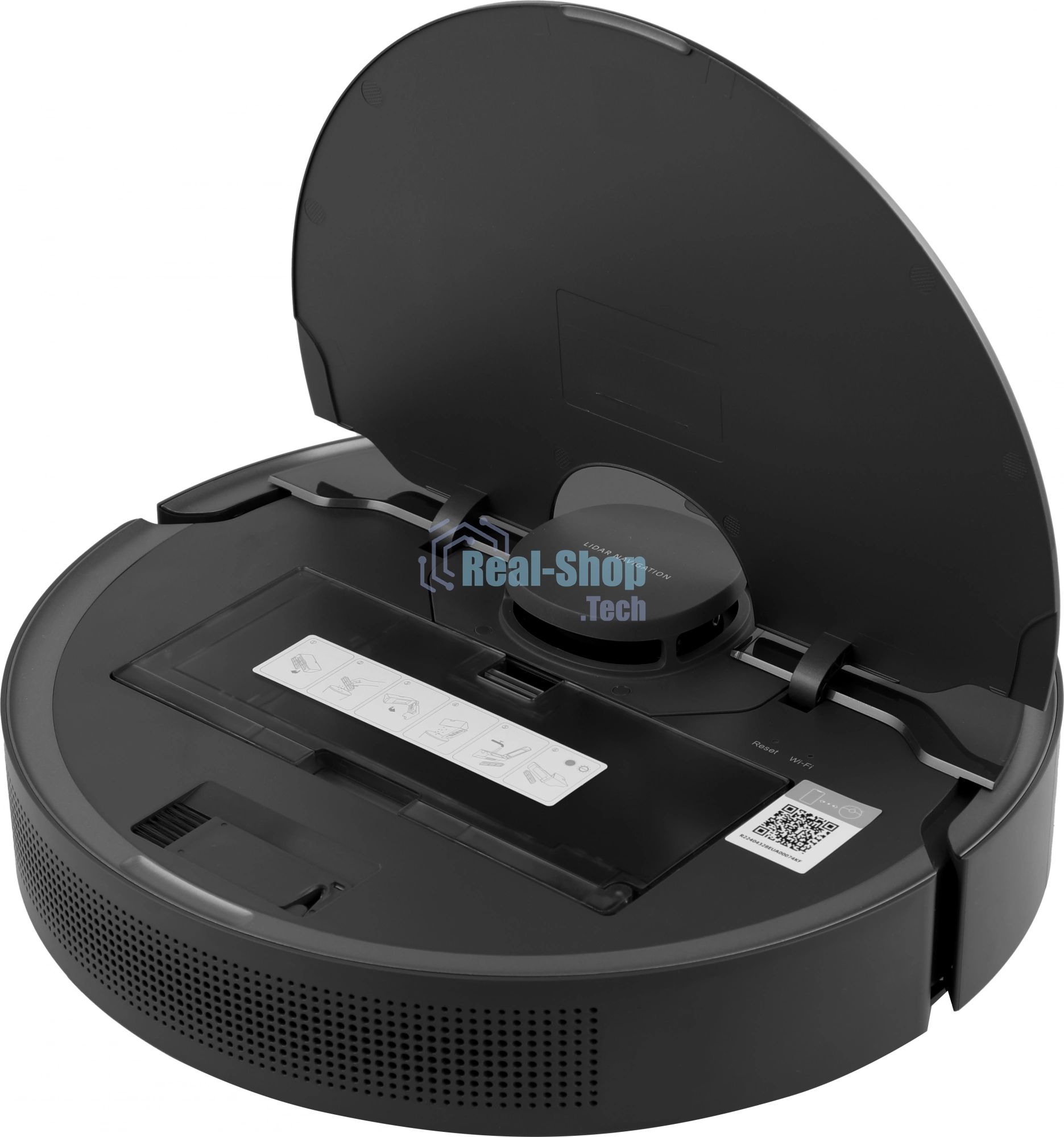 Робот-пылесос Dreame RLS6AD D10S Plus черный, 5200 мА·ч Li-Ion, уборка сухая/влажная, пылесборник контейнер 0.4 л