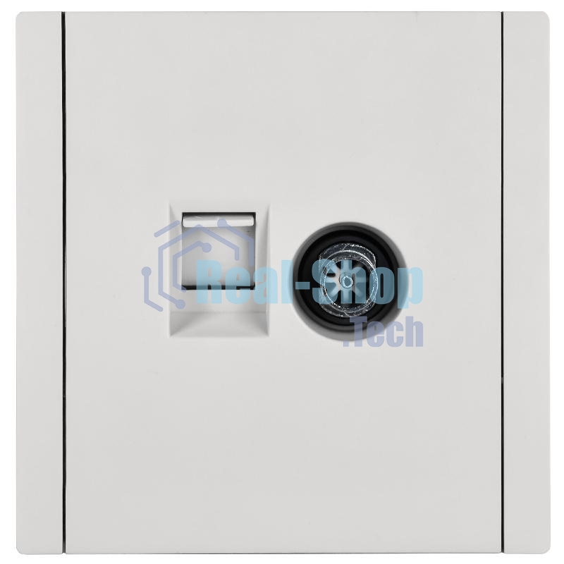 Розетка двойная TV+RJ45 кат.5E IEK FORTE&PIANO FP236 белый