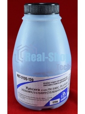 Тонер Kyocera TK-590C, FS-C5250/2026MFP/2126MFP/2526MFP/2626MF Cyan (фл. 120г) 5K B&W Standart (Tomoegawa) фас России