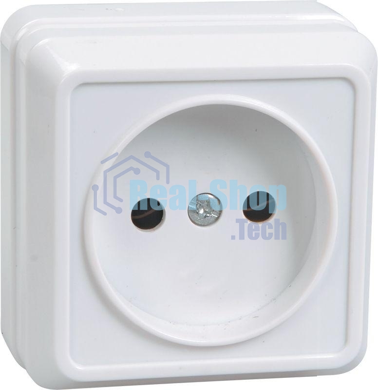 Розетка 1-м ОП Октава 10А IP20 без заземл. белый ИЭК ERO10-K01-10-DC