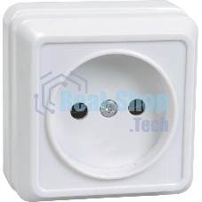 Розетка 1-м ОП Октава 10А IP20 без заземл. белый ИЭК ERO10-K01-10-DC