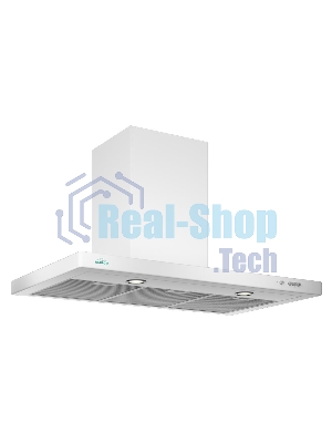 Вытяжка каминная Elikor Квадра 90П-650-К3Д белый, 90 см, 650 куб. м/ч, 56 дБ