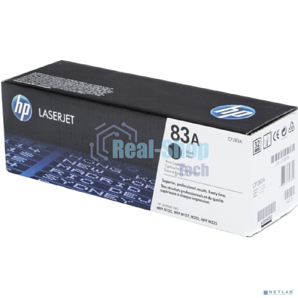 Тонер Картридж HP 83A CF283A черный для HP LJ Pro M125nw/M127fw (1500стр.)