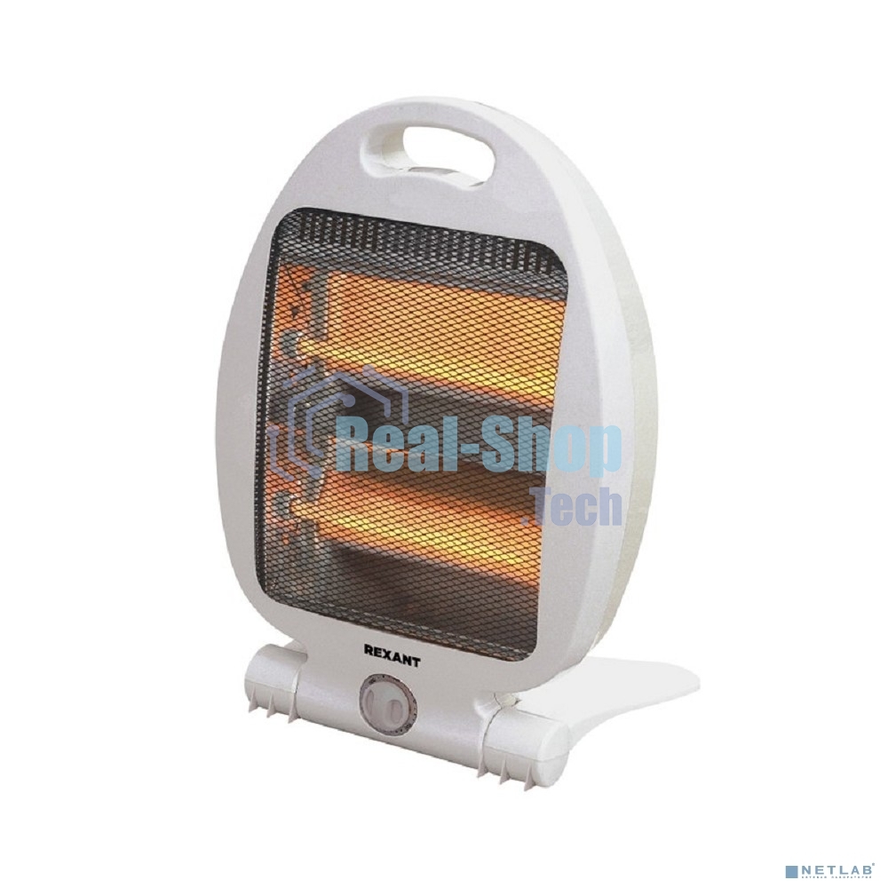 Обогреватель инфракрасный Rexant 60-0057, белый, кварцевый, 800 Вт, 14 м2, термостат, настольный, со складным основанием