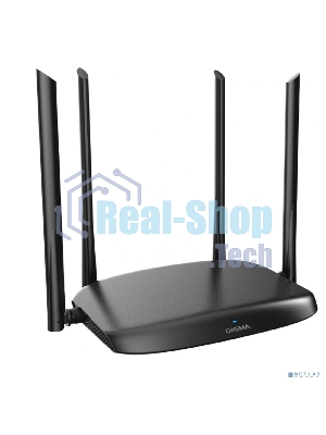 Роутер беспроводной Digma DWR-AC1202 AC1200 10/100/1000BASE-TX черный