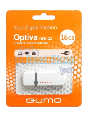 Флешка USB 2.0 QUMO 16Gb Optiva 02 белый QM16GUD-OP2-белый