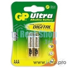 Батарея GP Ultra Alkaline 24AU LR03 AAA (2шт)