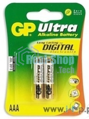 Батарея GP Ultra Alkaline 24AU LR03 AAA (2шт)