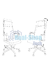 Кресло руководителя Бюрократ JONS/BLACK черный, кожа, крестовина алюминий
