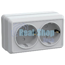 Розетка 2-м ОП Октава 16А РСш22-3-ОБ защ. шторки с заземл. IP20 белый ИЭК ERO24-K01-16-DC Розетка 2-м ОП Октава 16А РСш22-3-ОБ защ. шторки с заземл. IP20 белый ИЭК ERO24-K01-16-DC