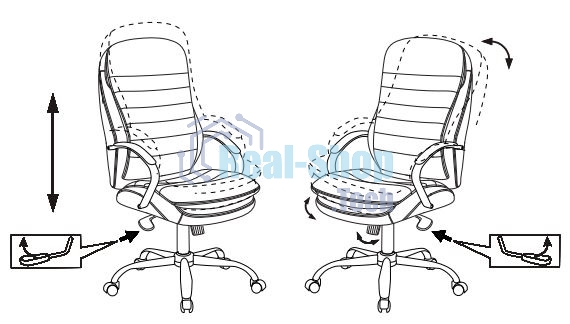 Кресло руководителя Бюрократ T-9950/BLACK-PU сиденье черный, искусственная кожа, крестовина хром