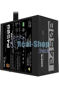 Блок питания Gigabyte GP-P450B, 450Вт, 80 PLUS Bronze, APFC 120мм, черный