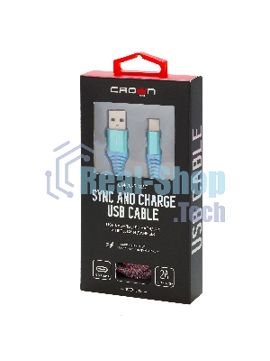 Кабель Crown USB - USB Type-C CMCU-3102C blue