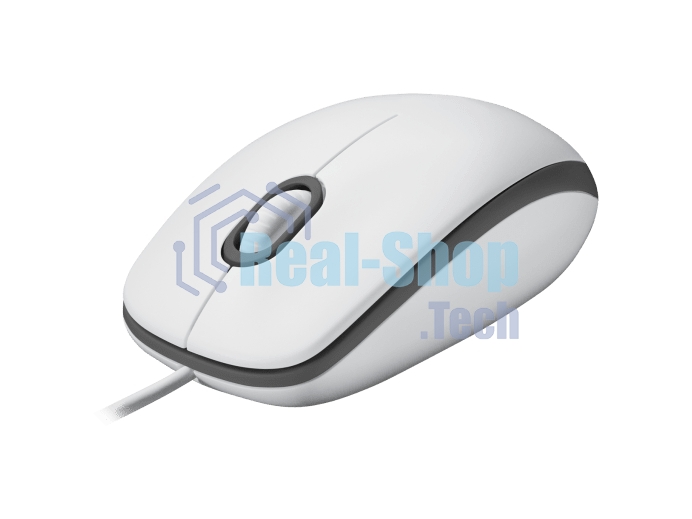 Мышь проводная Logitech M100 белый, 1000 dpi, USB, кнопки - 3