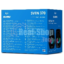 Акустическая система Sven 370 2.0 черные (2x2W, USB, RGb подсветка)