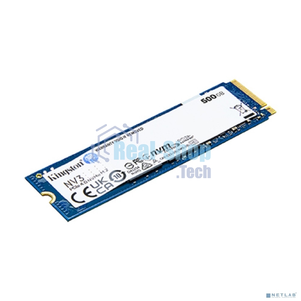 Накопитель SSD Kingston NV3, 500Gb, M.2 2280, PCIe 4.0 x4, NVMe, R/W 5000/3000