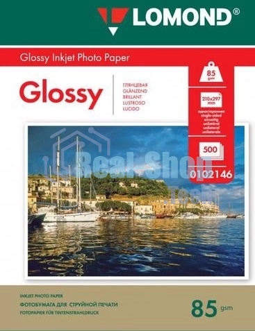 Фотобумага Lomond односторонняя, глянцевая, A4, 95 г/м2, 500 листов