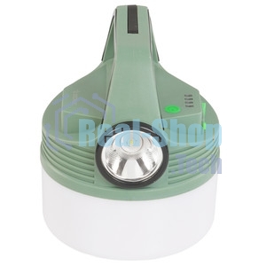 Фонарь аккумуляторный кемпинговый походный 16Вт SMD LED+3Вт LED Li-ion 18650 2400мА.ч Power-bank корпус ABS-пластик индикатор уровня заряда USB-шнур складной крючок для подвешивания матов. рассеив. КОСМОС KOC616Lit
