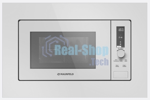 Микроволновая печь встраиваемая Maunfeld JBMO820GW01 белый, 20 л, 1080 Вт, переключатели - сенсор/поворотный механизм