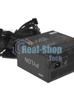 Блок питания XPG PYLON650B-BLACKCOLOR, 650 Вт, 80 PLUS Bronze, 120мм, черный