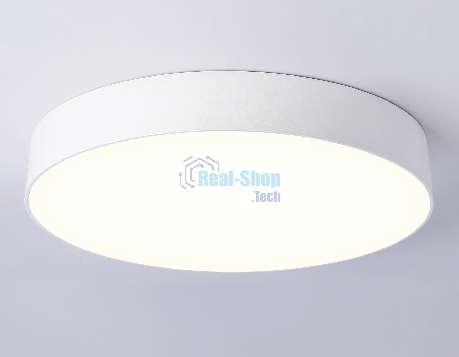 Потолочный светодиодный светильник Ambrella light FV5527 WH белый LED 45W 3000K D400*58 (Без ПДУ)