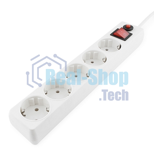 Сетевой фильтр Гарнизон ЕНLW-4 0,5 м 5 розеток белый 