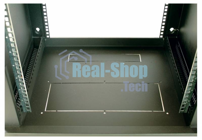 Шкаф настенный ЦМО ШРН-Э-18.500 18U 600x520мм пер.дв.стекл несъемные бок.пан. серый