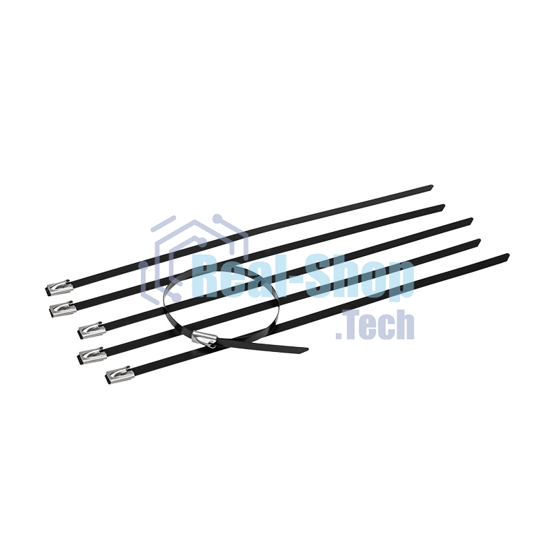 Хомут-стяжка стальная с полимерным покрытием Rexant 152x4,6 мм, упаковка 50 шт.