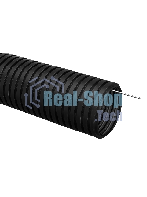 Труба гофрированная IEK ПНД d 20 с зондом (50 м) черный 619520