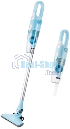 Пылесос вертикальный Kitfort KT-586-2 голубой, питание от сети, 400 Вт, уборка сухая, пылесборник 1,2 л