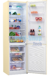 Холодильник Nordfrost NRB 154 E бежевый матовый двухкамерный 238/115 л морозилка снизу, капельная система