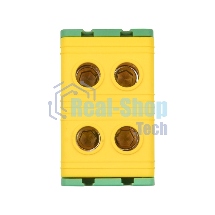 Клемма силовая вводная двойная КСВ 16-50 желто-зеленая EKF PROxima plc-kvs2-16-50-y-green EKF