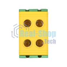 Клемма силовая вводная двойная КСВ 16-50 желто-зеленая EKF PROxima plc-kvs2-16-50-y-green EKF