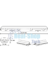 Светильник линейный Gauss СПП-Т8-G13 LITE 220-230V IP65 1276x60x55мм для LED ламп 1х1200мм 1/16