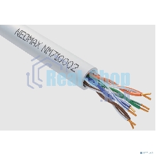 Кабель NEOMAX NM710002 U/UTP cat.5e 4x2x0.52, 24 AWG, медь, внутренний, PVC, 305м, серый