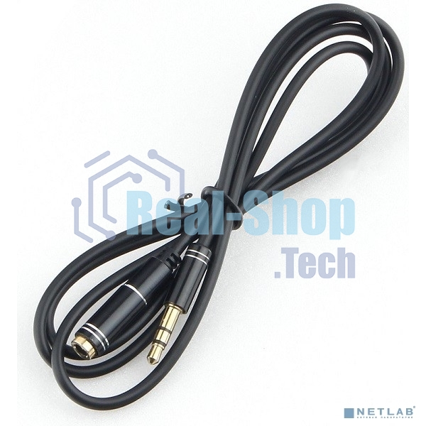 Кабель аудио удлинительный Cablexpert CCAB-02-35MF-3MB. 3.5 Jack (M)/3.5 Jack (F), черный, 3м, блистер