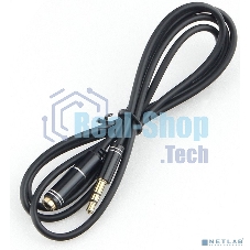 Кабель аудио удлинительный Cablexpert CCAB-02-35MF-3MB. 3.5 Jack (M)/3.5 Jack (F), черный, 3м, блистер