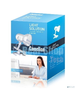 Лампа настольная Camelion H-035 С01 60Вт 220В белый метал.