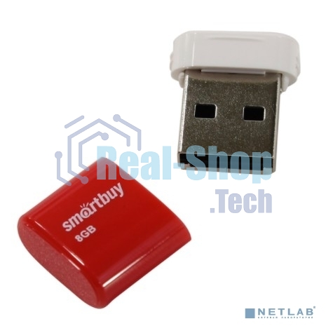 Флешка USB Smartbuy LARA Red (SB8GBLara-R), 8Gb, USB 2.0, R/W 15/5, красный/белый