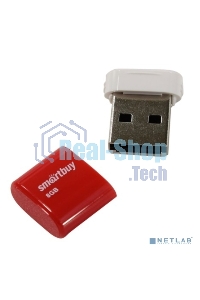 Флешка USB Smartbuy LARA Red (SB8GBLara-R), 8Gb, USB 2.0, R/W 15/5, красный/белый