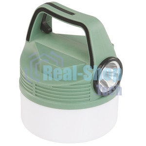 Фонарь аккумуляторный кемпинговый походный 16Вт SMD LED+3Вт LED Li-ion 18650 2400мА.ч Power-bank корпус ABS-пластик индикатор уровня заряда USB-шнур складной крючок для подвешивания матов. рассеив. КОСМОС KOC616Lit