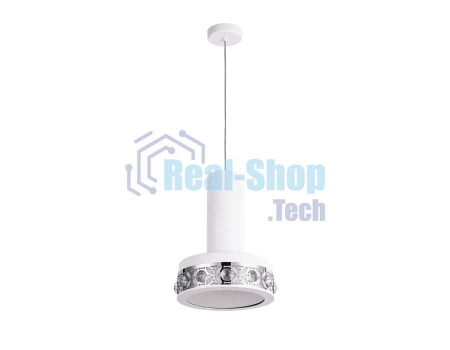 Светильник Ambrella light FA9488 WH/CH белый/хром 4200K 18W D200*590 (без ПДУ)