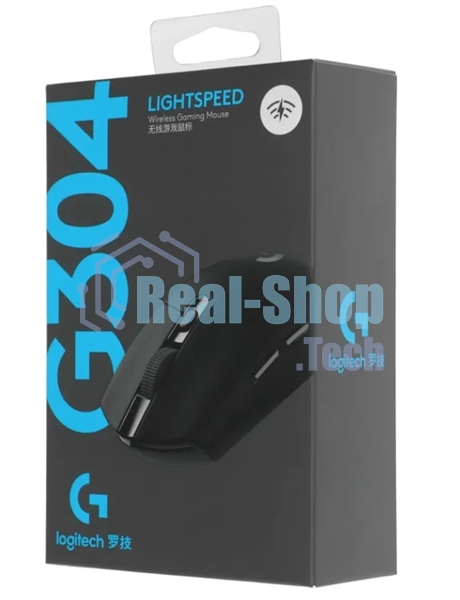 Мышь беспроводная Logitech G304 Lightspeed черный, 12000 dpi, радиоканал, USB, кнопки - 6