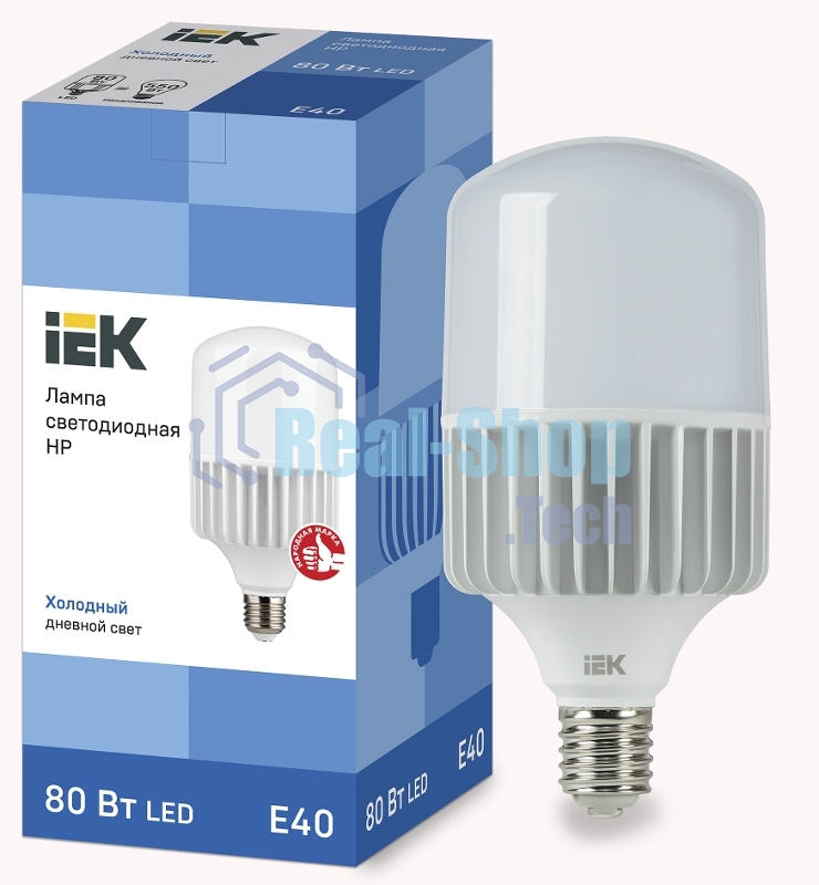 Лампа светодиодная IEK LLE-HP-80-230-65-E40 HP 80Вт 230В 6500К E40