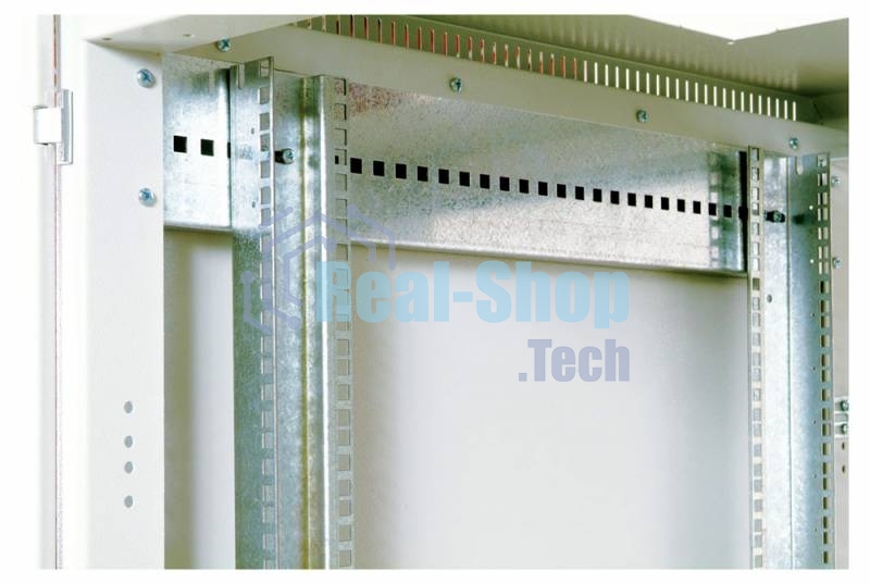 Шкаф коммутационный ЦМО ШТК-М-42.6.10-3ААА 42U 600x1020 мм пер. дв. металл задн. дв. стал. лист 2 бок. пан. направл. под закл. гайки 550 кг серый