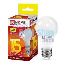Лампа светодиодная LED-A60-VC 15Вт 230В E27 3000К 1350лм IN HOME 4690612020266