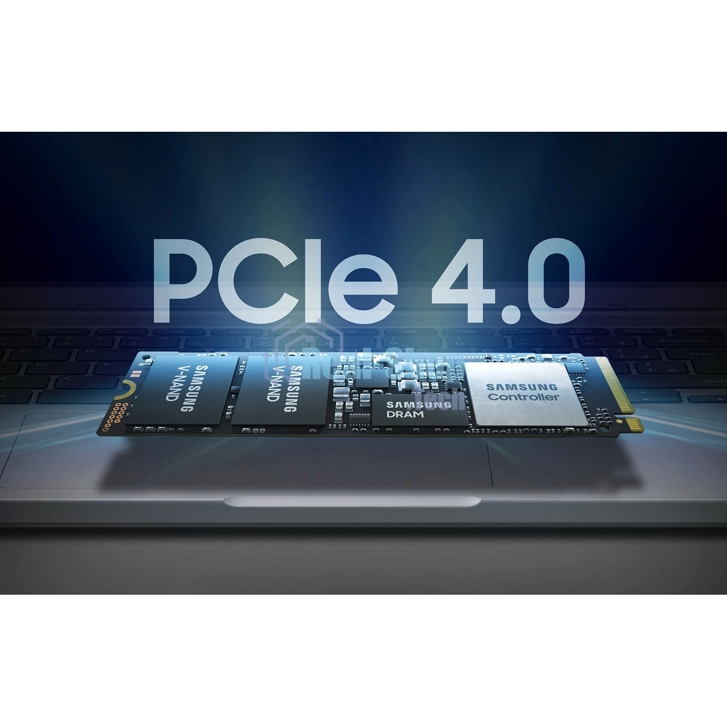 Накопитель SSD Samsung PM9A1, 1000Gb, M.2 2280, PCIe 4.0 x4, NVMe, R/W 7000/5100